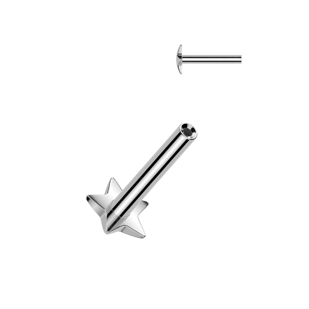 Labret star base push in