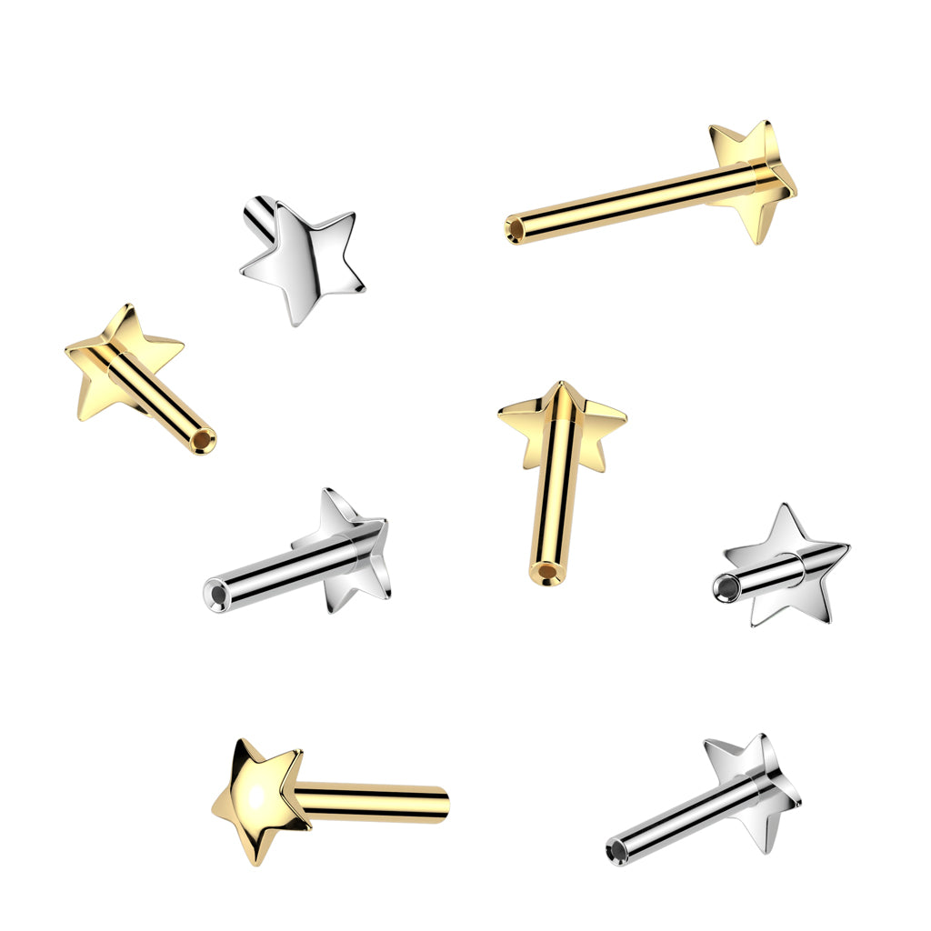 Labret star base push in