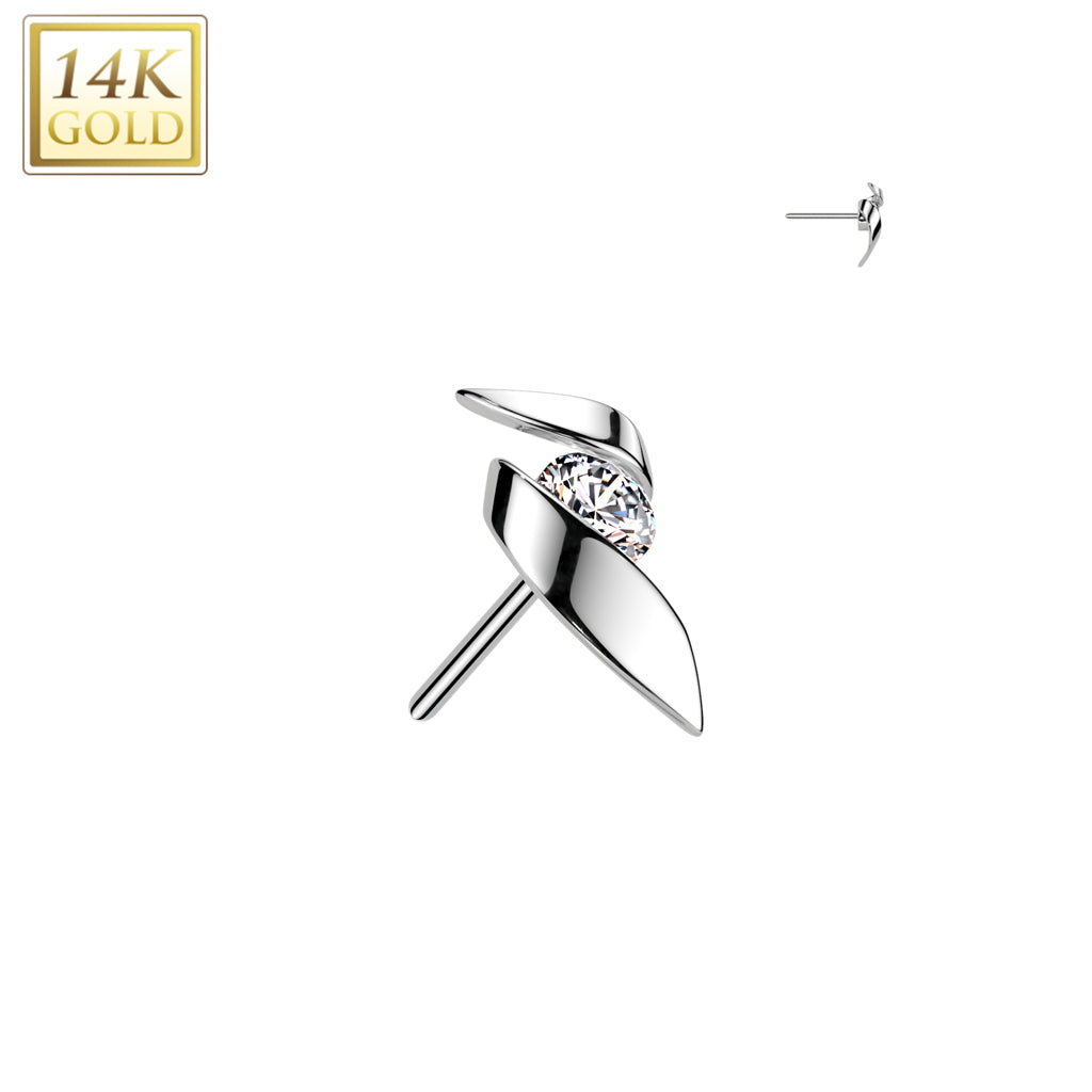 Four 14kt zirconias