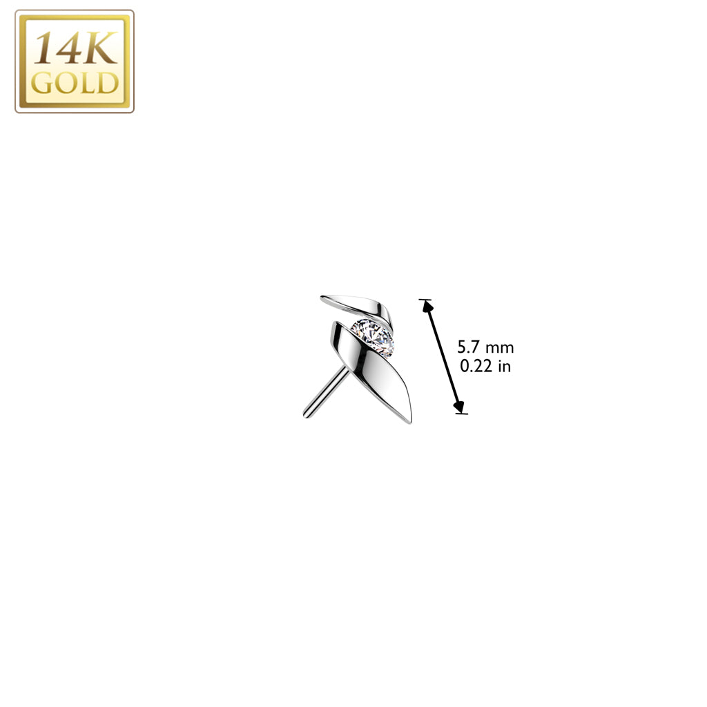 Four 14kt zirconias