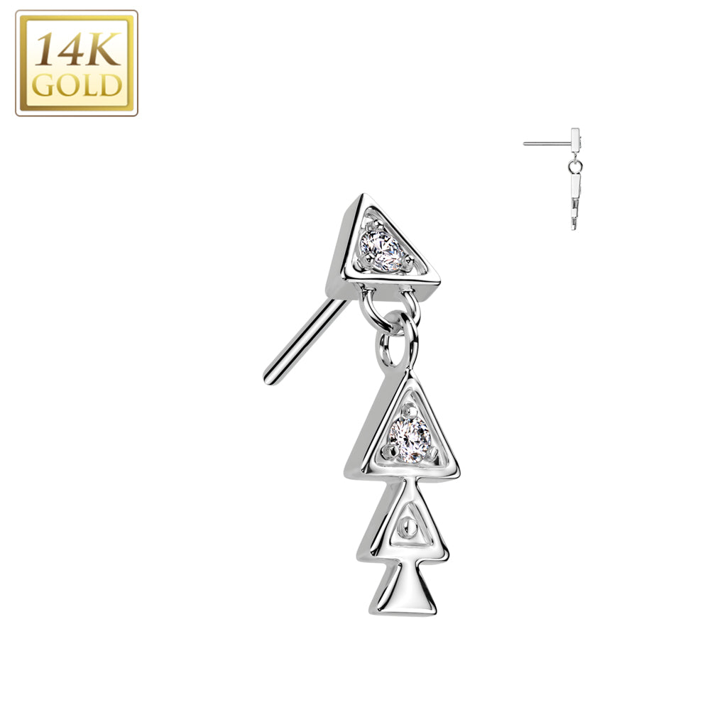 14kt gold triangle