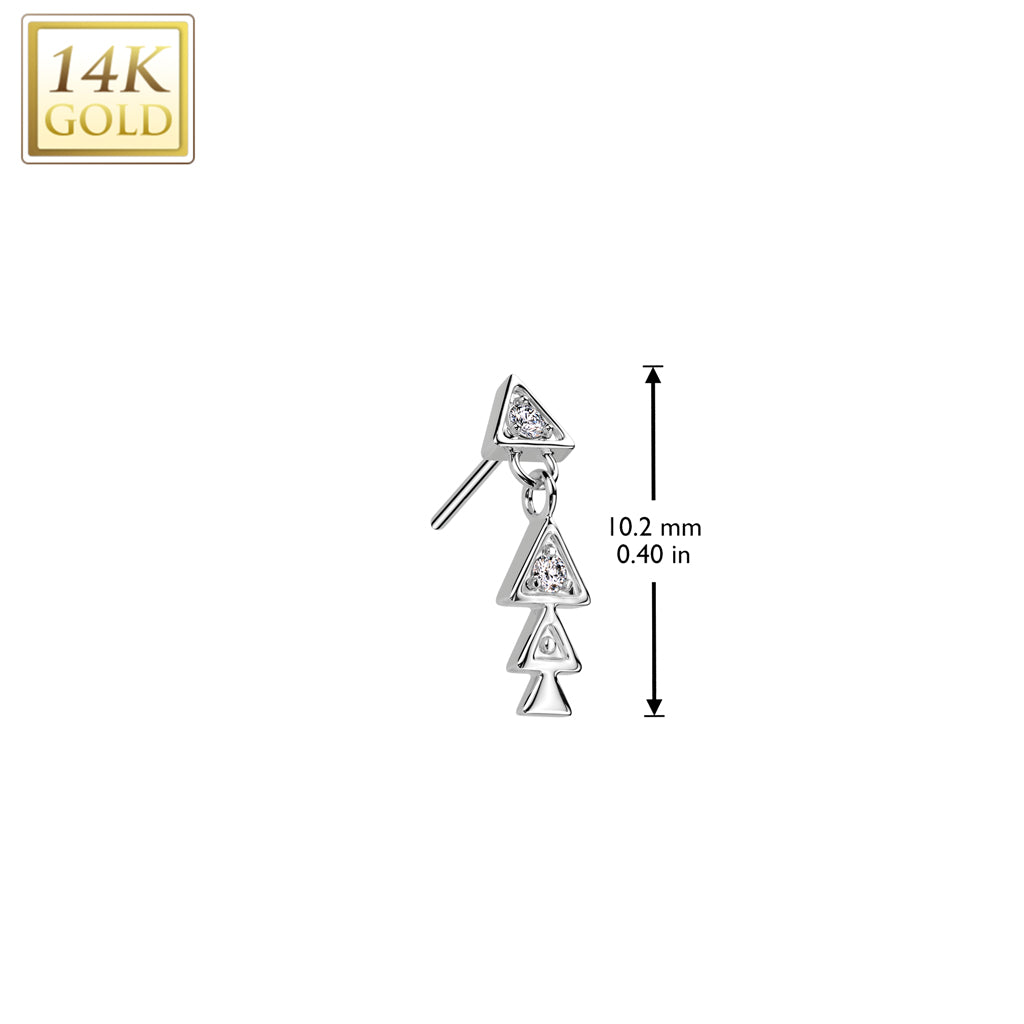 14kt gold triangle