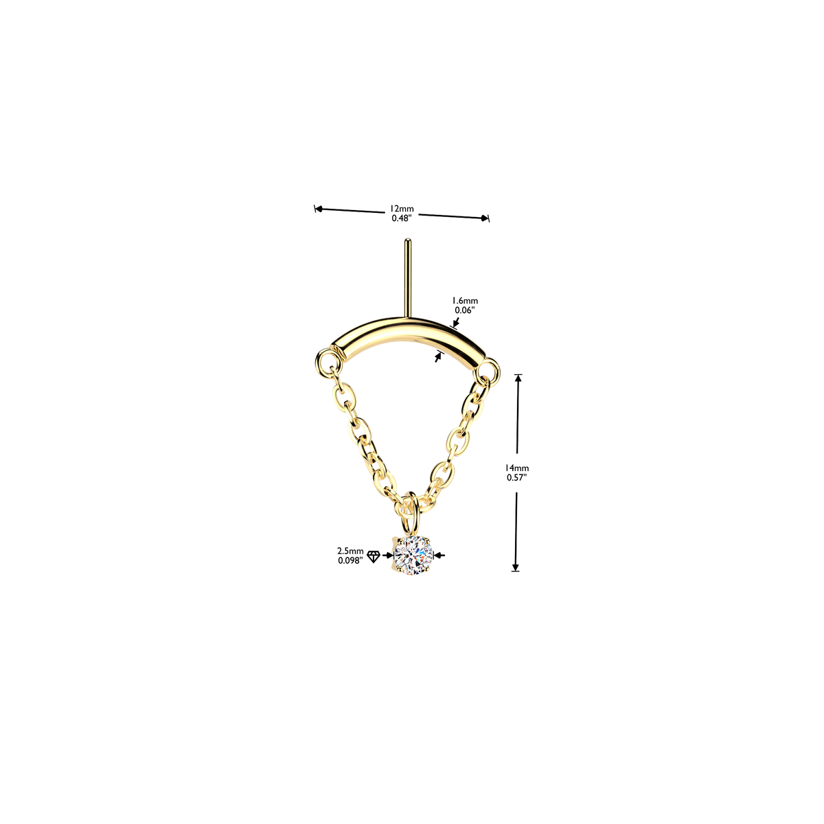 Vertical zircon point