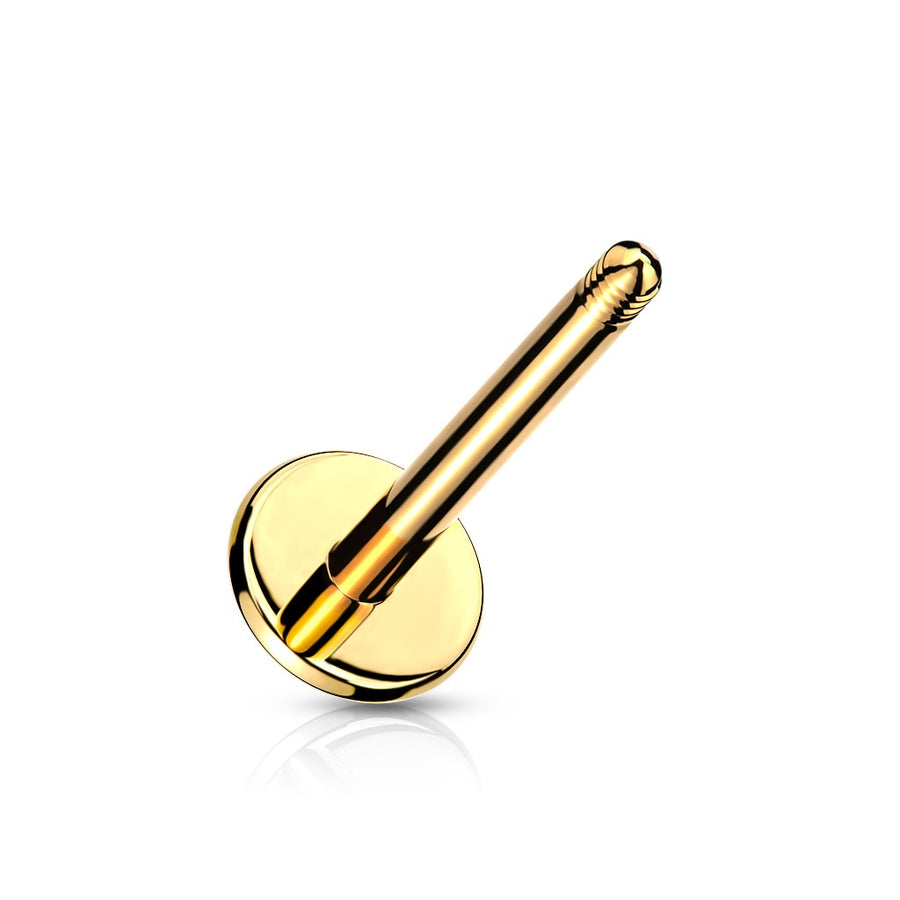 Labret externally threaded