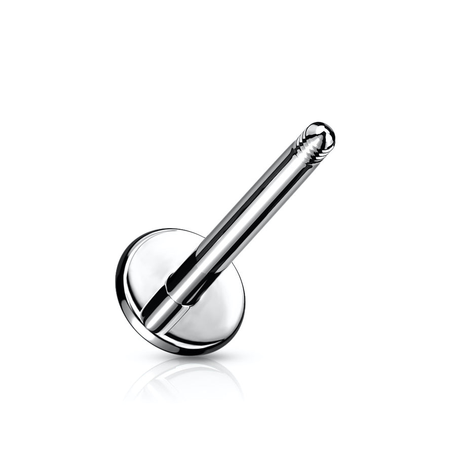 Labret externally threaded