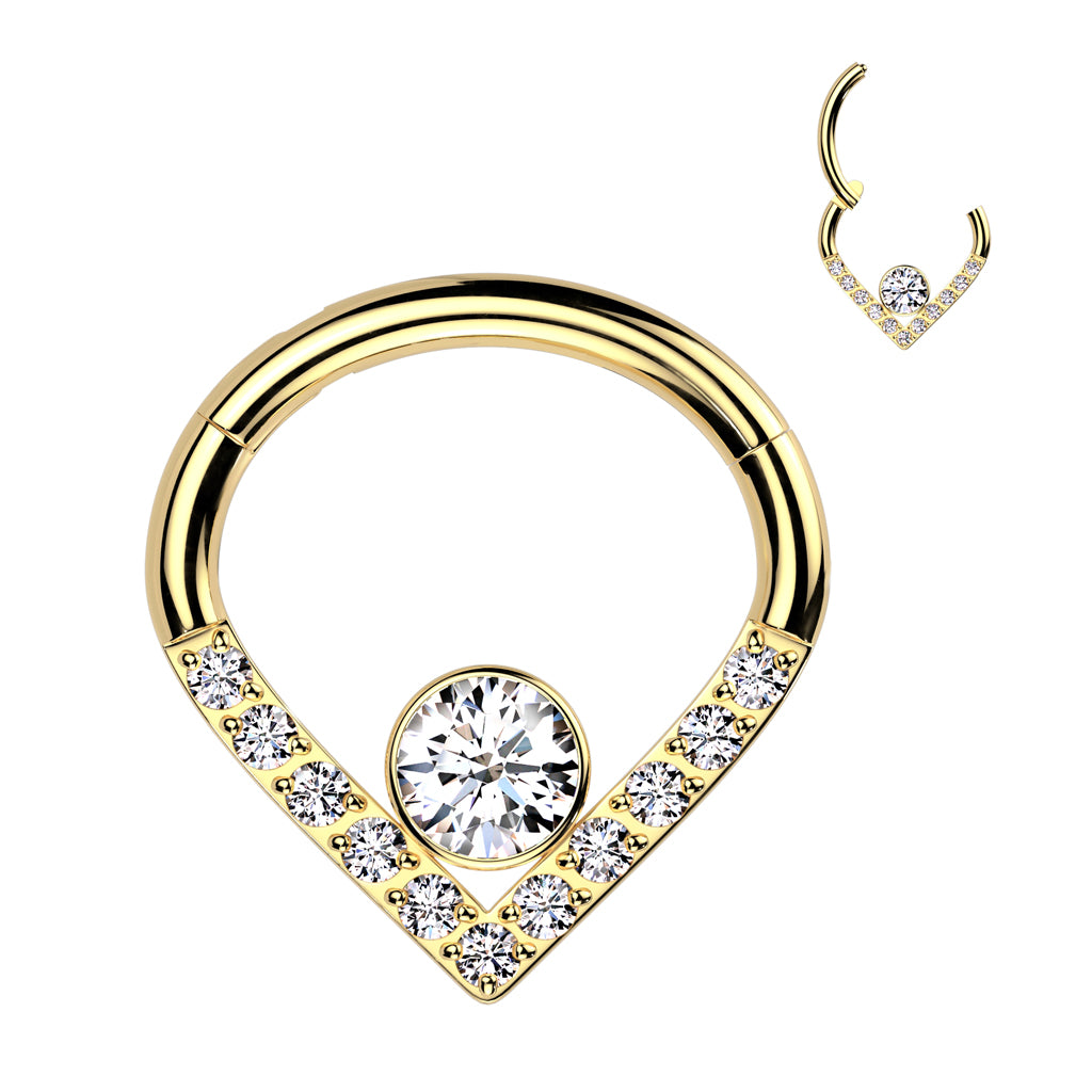 Zircon & opal V point