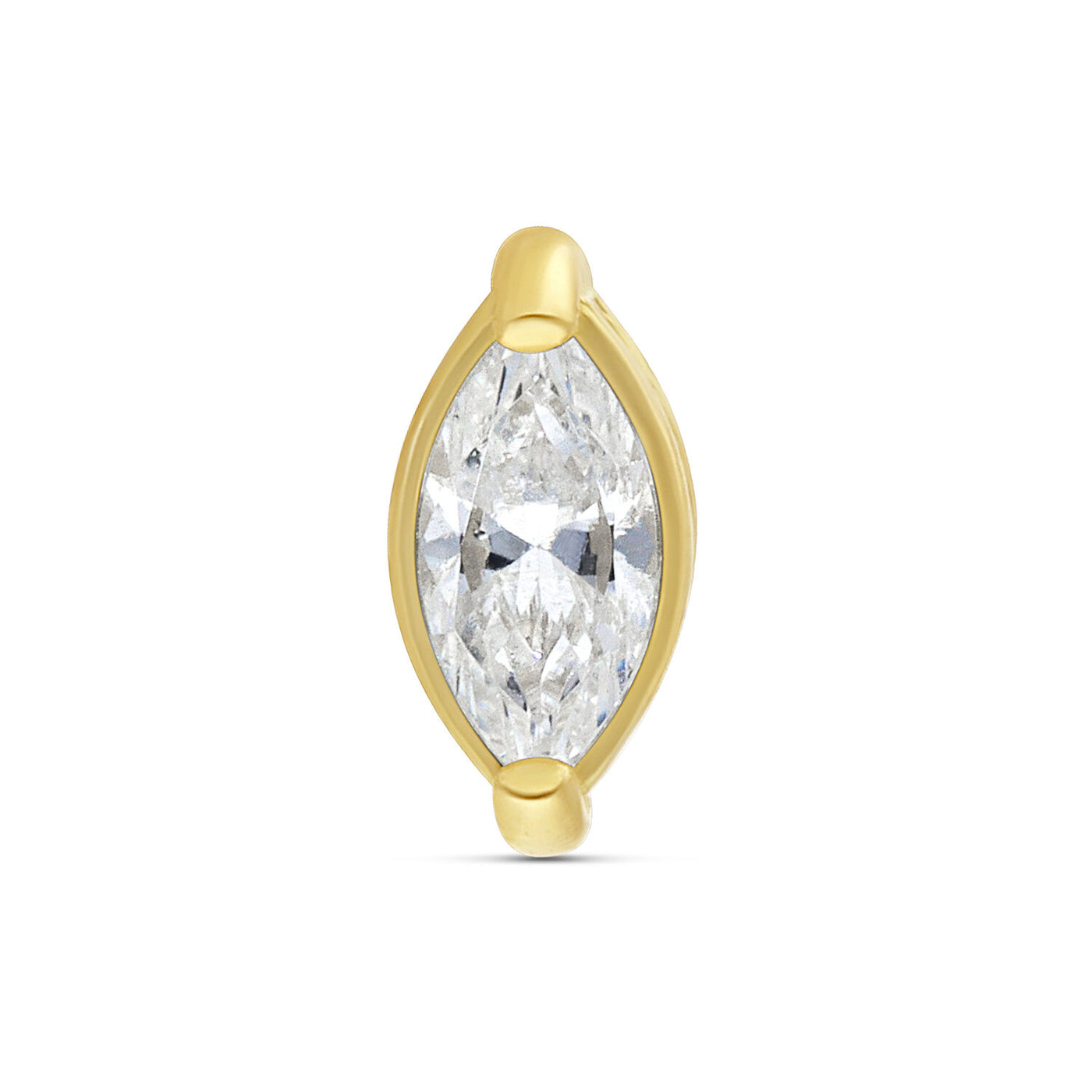 Grain of rice 18Kt & zircons