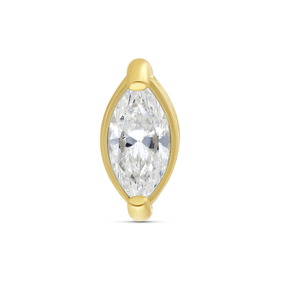 Grain of rice 18Kt & zircons