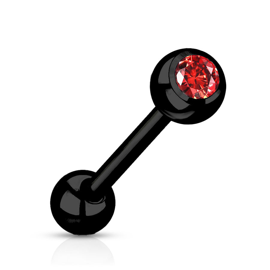 Zircon black barbell