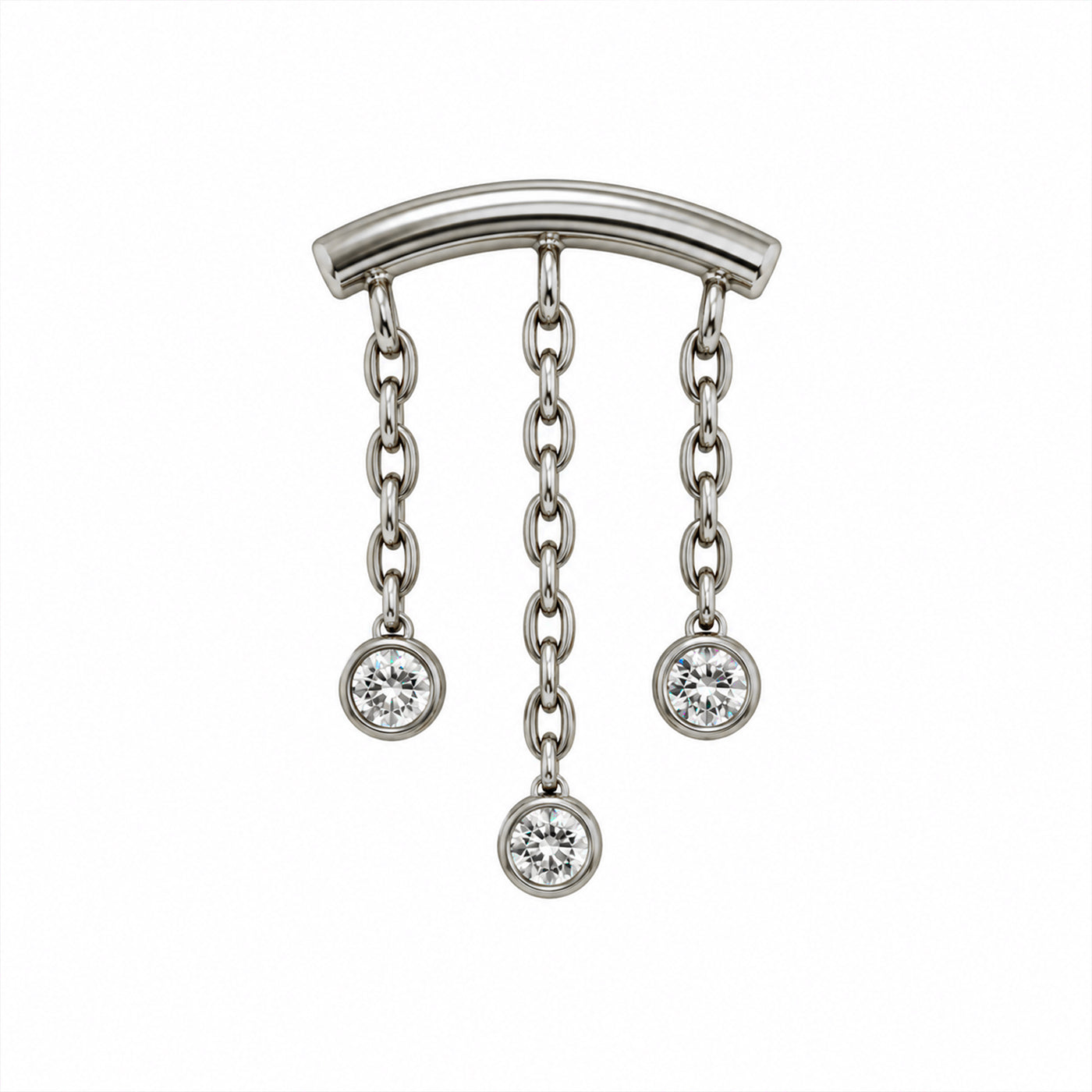 Arch triple chain drop 14Kt