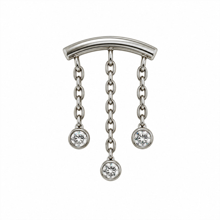 Arch triple chain drop 14Kt