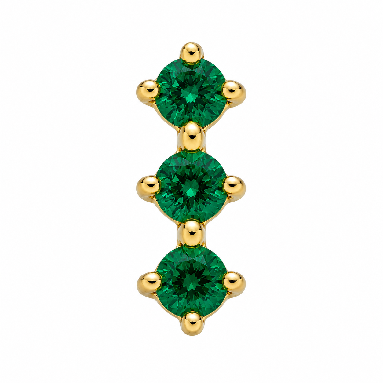 Third emerald line 14Kt