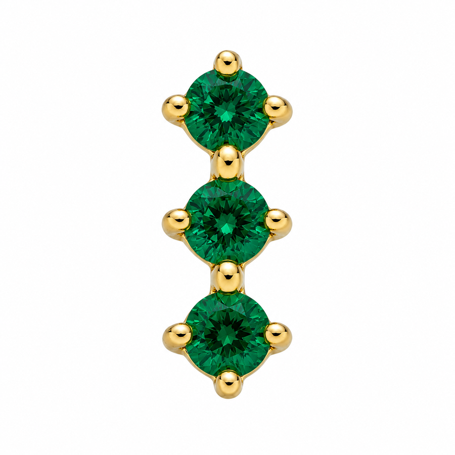 Third emerald line 14Kt