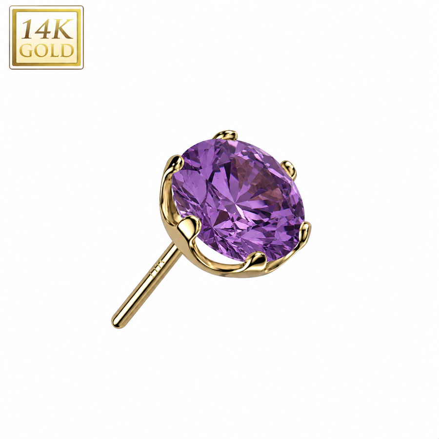 Violet zircon 14Kt